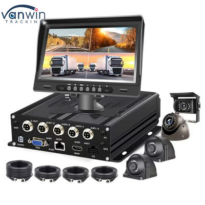 DVR Móvel 1080P 4CH com Sistema de Câmera CCTV Veicular para Caminhão com SIM 4G, WiFi e GPS