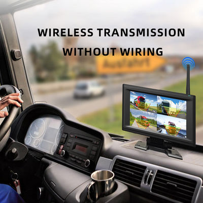 Tela de Exibição à Prova D'água de 7 Polegadas Sistema de Câmera de Monitoramento com Carregamento Automático Sem Fio 1/2/4CH