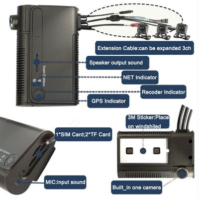Novo produto - Full HD 1080P Driving Recorder 1-4 Channel Global Positioning System Tracking Vehicle Camera