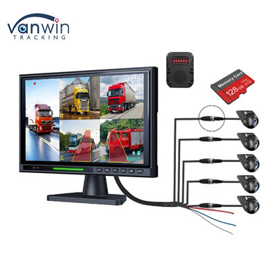 10.1" Touch Screen IPS BSD 5CH Split Car Rear View Monitor DVR AHD 1080P Kit de câmera de reserva de estacionamento reverso para caminhão de ônibus RV