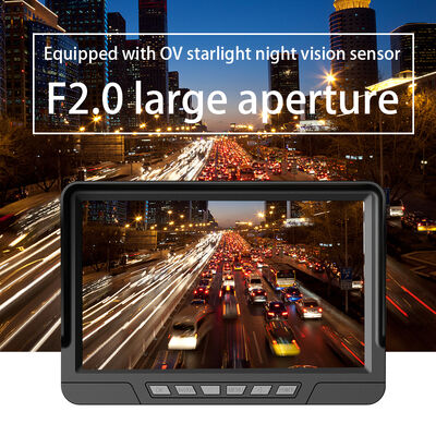 Gravador de vídeo para carro com sistema BSD de 7 polegadas Sistema de ré com visão traseira DVR para caminhão Câmera DVR para painel de instrumentos com estacionamento dianteiro e traseiro para caminhões