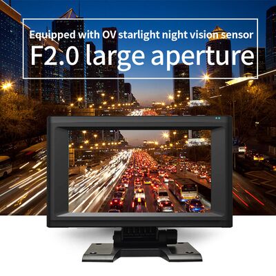 Gravador de Vídeo MDVR AI com Tela Sensível ao Toque de 7 Polegadas, Apresentando Monitoramento Panorâmico de Quatro Canais e Sistema de Detecção de Pontos Cegos