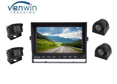Monitor video DVR 12~24V do carro resistente do quadrilátero de 4CH 1080P LCD com 4 entradas do canal HD