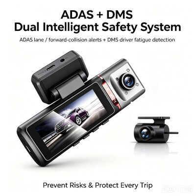 3 canais HD DVR Dash Cam 4G 4K Frente 1080P Cabina traseira GPS rastreamento ADAS DMS 24/7 Monitor de estacionamento para a segurança da frota