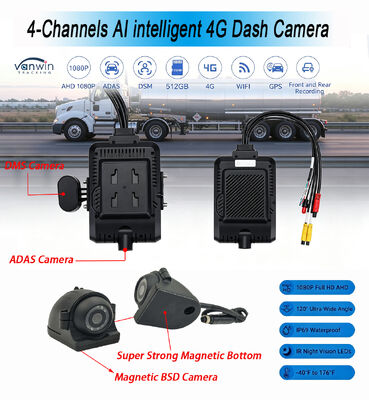 Gravador de câmera Dash com algoritmo de inteligência artificial para detecção de comportamento do motorista e módulo 4G com suporte a faixas de frequência globais