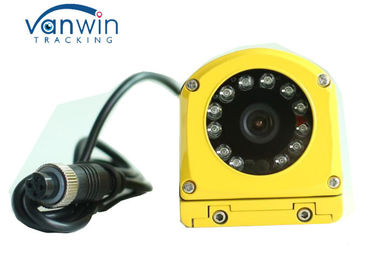 Opinião lateral impermeável do CCD 700TVL da câmara de vigilância do CCTV do metal amarelo para o ônibus/caminhão