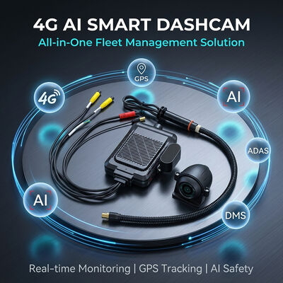 Registro inteligente 4G Dash com AI Video Telemática GPS WiFi e botão de pânico SOS para a segurança da frota