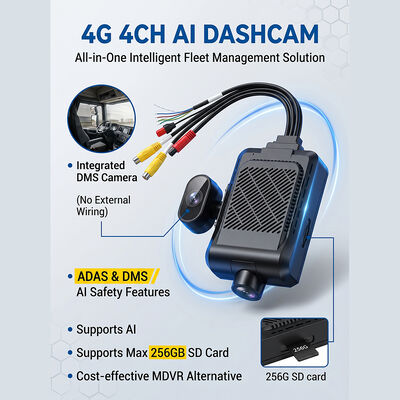 Recorder 4G para caminhões pesados com ADAS BSD - GPS Telemática Frota de Câmera com botão de pânico SOS