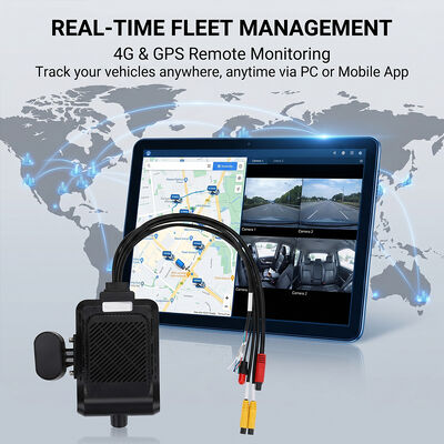 Sistema 4G Dashcam de veículos comerciais - rastreador Wi-Fi GPS anti-roubo com suporte a periféricos RS232