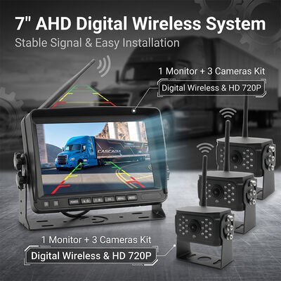 Sistema de câmera de segurança digital sem fio de 9" e monitor de tela sensível ao toque Zero atraso Kit de sinal extra de longo alcance para caravanas de viagem