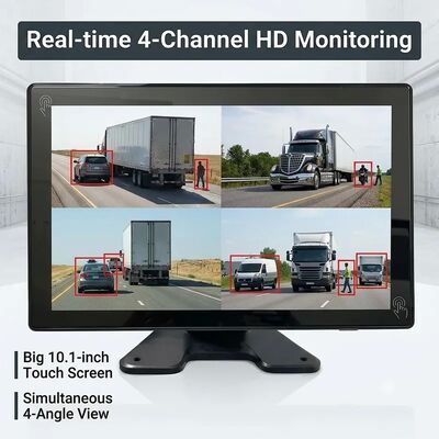 Sistema de Monitoramento de Segurança para Empilhadeiras com 4 Canais AI BSD, Câmera/display 1080P e Luz de Alarme LED/adequado para Maquinário Pesado
