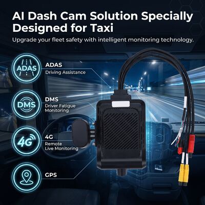4 canais AI Fleet Dash Cam 1080P ADAS DMS MDVR Sistema com 4G GPS WiFi para Carros Táxis Caminhões Ônibus