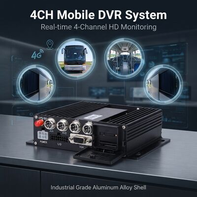 DVR Móvel de 4 Canais com Rastreador GPS e Câmera de Carro 1080P para Sistema de Segurança de Ônibus