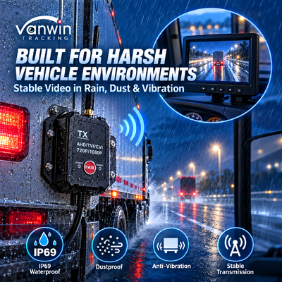 2.4G Transmissor sem fio Receptor AHD Adequado para Caminhão Autobus Caminhão Câmera Transmissor Device sem fio