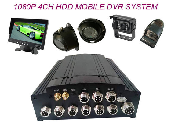 4 CCTV móvel MDVR 2TB HDD do canal 1080P HD DVR que grava GPS 4G para o caminhão/táxi/ônibus