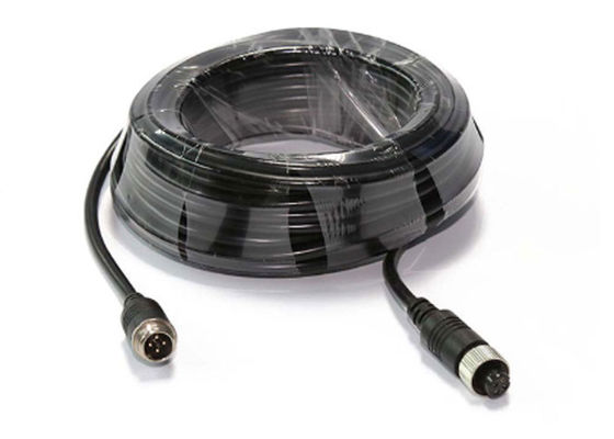 20m 4P Din Jack cabo de extensão duplo blindado conector feminino para masculino para câmera de ônibus