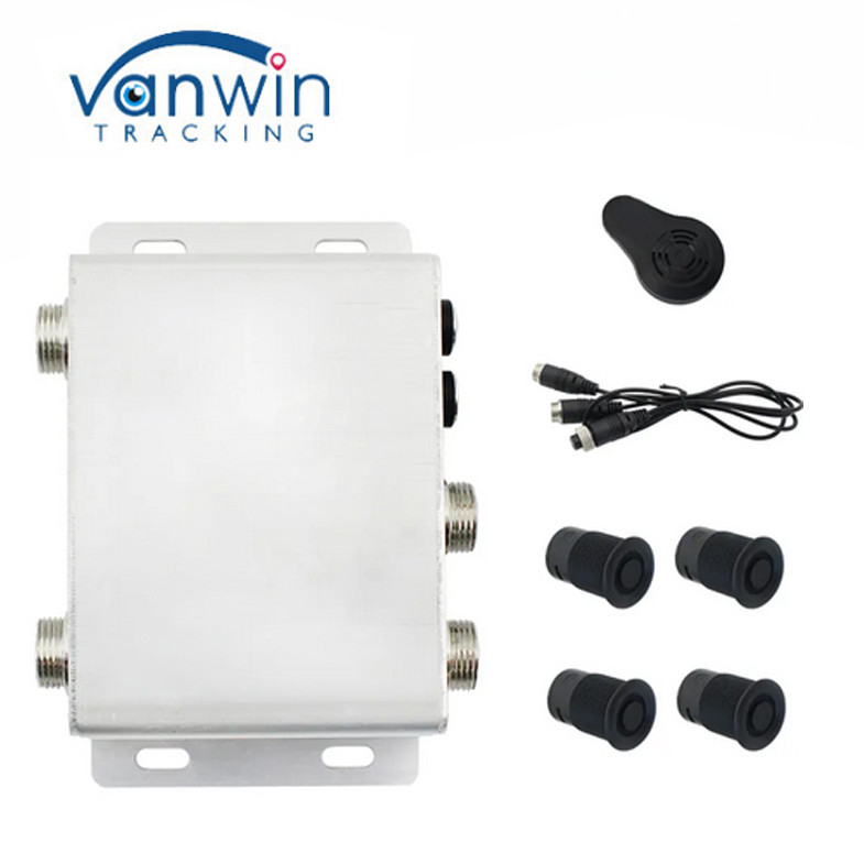 Caminhão Autobús Automóvel Auxílio Reverso Backup Detector de Radar Digital AI MDVR Com 4 kits de sensores