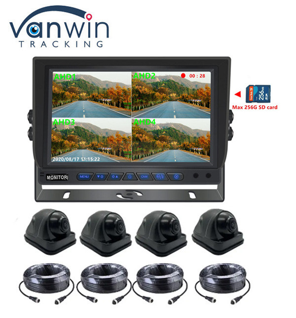 Monitor de carro quadrático de 9 polegadas 1080P com função de DVR Suporte de gravação de vídeo de cartão SD 256G
