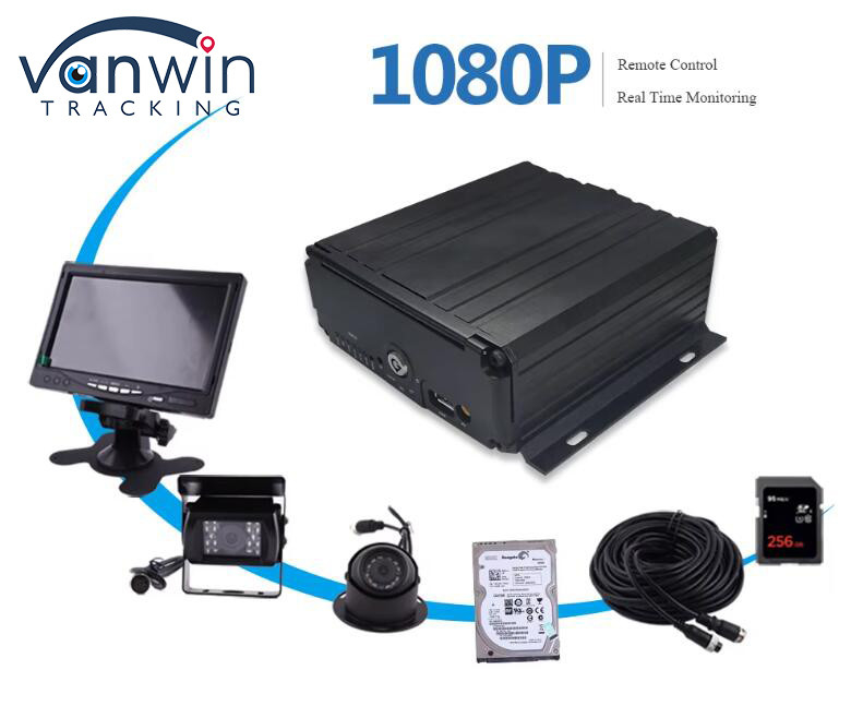 Cartão SD de disco rígido de 8 canais DVR móvel H.264 MDVR de carro para monitoramento de segurança do veículo
