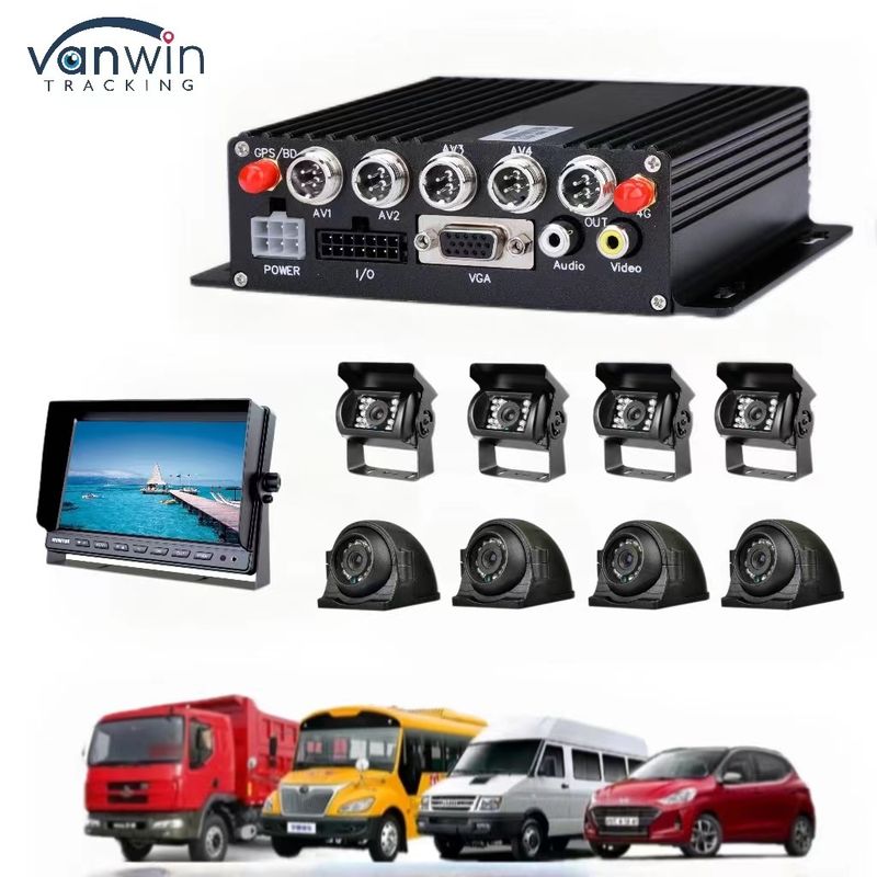 8CH 1080P H.265 HD GPS Vehicle Mobile DVR Recorder com saída de 12V 2.5A e 5V 2A