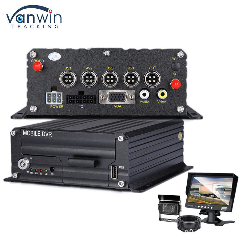 Veículo 1080P H.265 4CH SD Car Mobile DVR Dash Cam Record