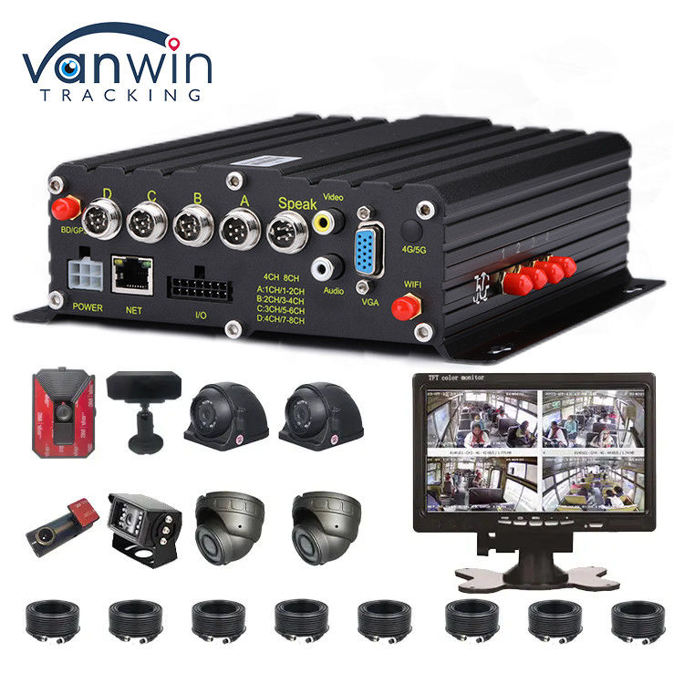 AI 4CH Car Recorder com GPS DVR 1080p Mobile DVR Car DVR Video Recorder