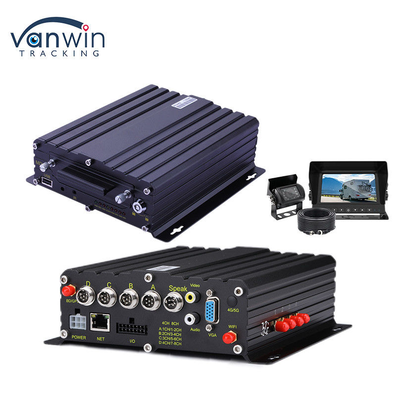 H.265 4CH HD Vehicle Mobile DVR 1080P AI Car Recorder com entrada de alarme entrada de velocidade de pulso
