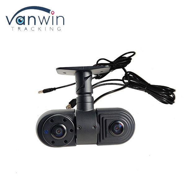 Autocarro Dual lente grande ângulo 2CH 1080P HD dentro câmera de carro frontal usb com sensor CMOS / CCD
