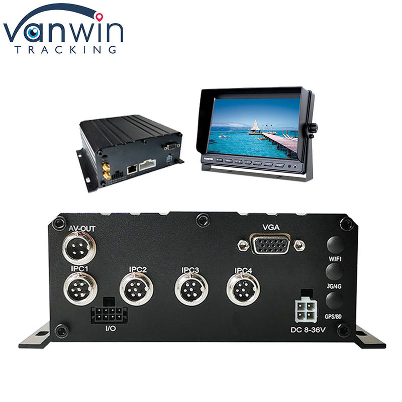HD 1080P H.264 4 canais DVR móvel GPS WIFI Recorder de carro de ônibus