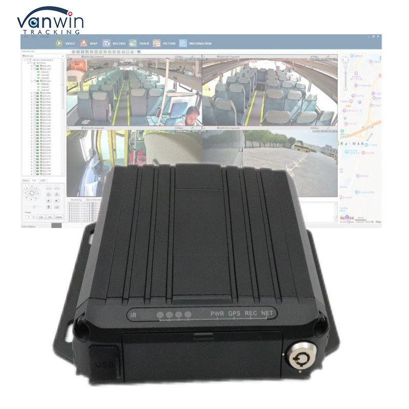 4G Online Video Tracking GPS DVR móvel 1080p SD Card 4 Canal SIM Card GPS Veículo Câmera de vigilância