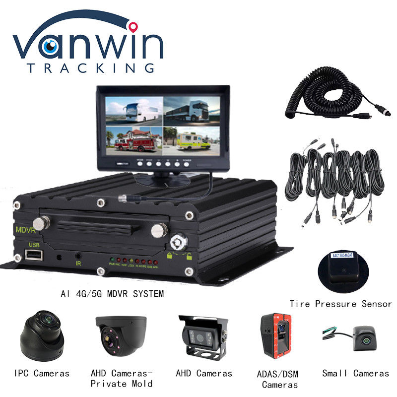 4G 5G WIFI GPS 8 CH AI Mobile DVR ADAS DMS Com HDD SSD SD Card Para Carro Ônibus Caminhão