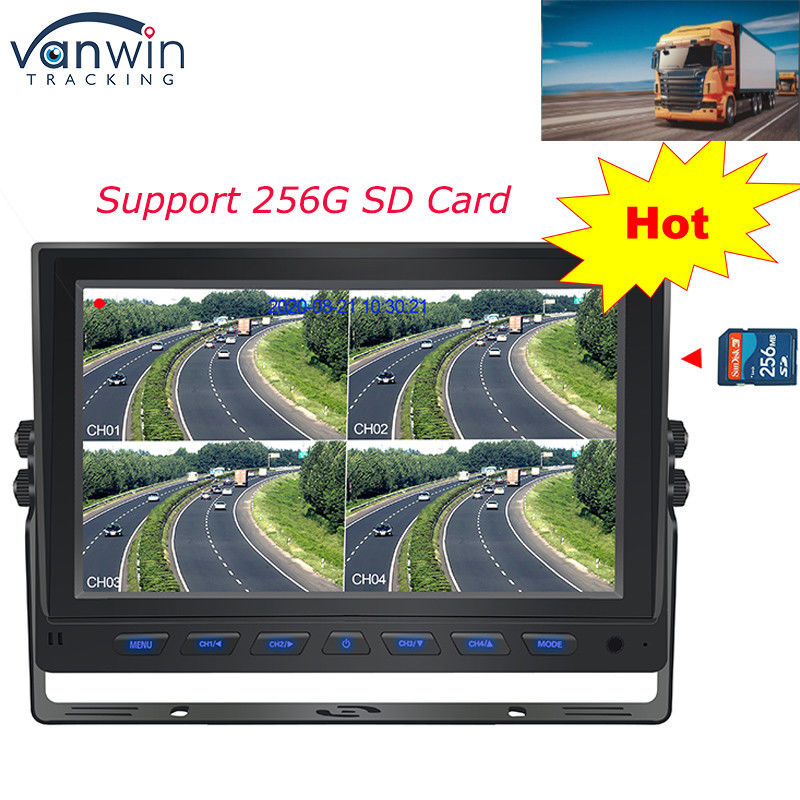 7 polegadas GPS em tempo real 4G AHD 4CH Monitor TFT Monitor de carro