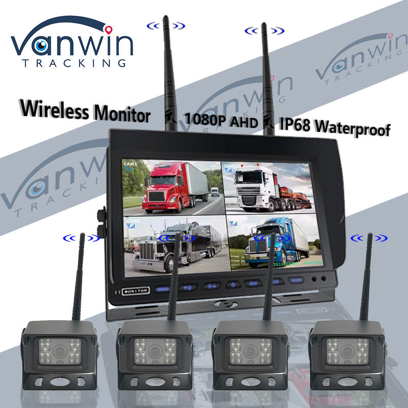 Sistema de câmera digital sem fio AHD de 7 polegadas para caminhão câmera traseira de carro Kit de monitoramento de carro TFT sem fio