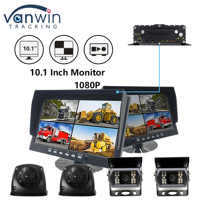 10.1 polegadas IPS Segurança TFT Monitor de carro HD 1080P Display para caminhão ônibus Câmera de veículo