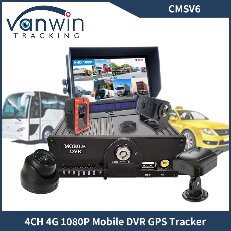 4CH Dual SD Card GPS MDVR Camera com 4G WiFi Mobile DVR Sistema de Segurança de Ônibus Escolar