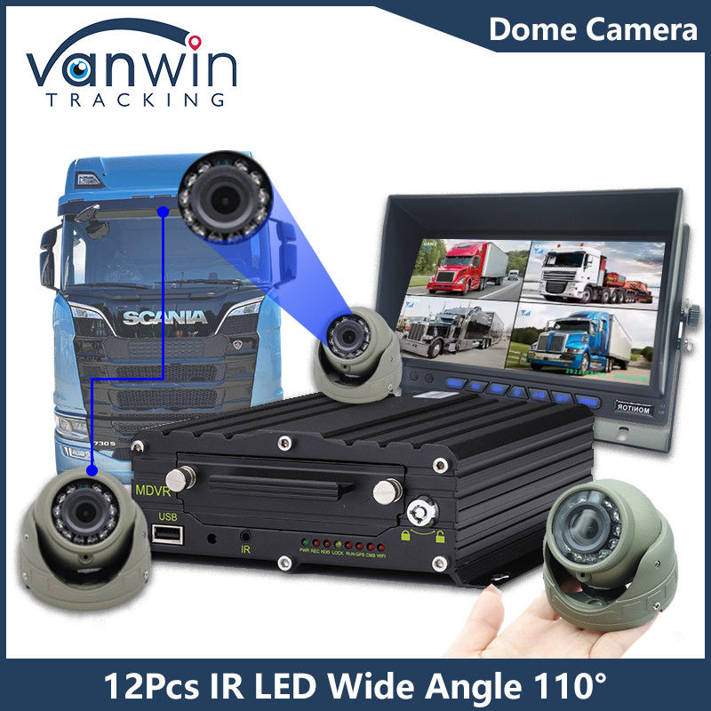 Câmera montada no veículo Full HD 1080P Visão noturna 2.8mm lente Cúpula de ângulo largo Câmera