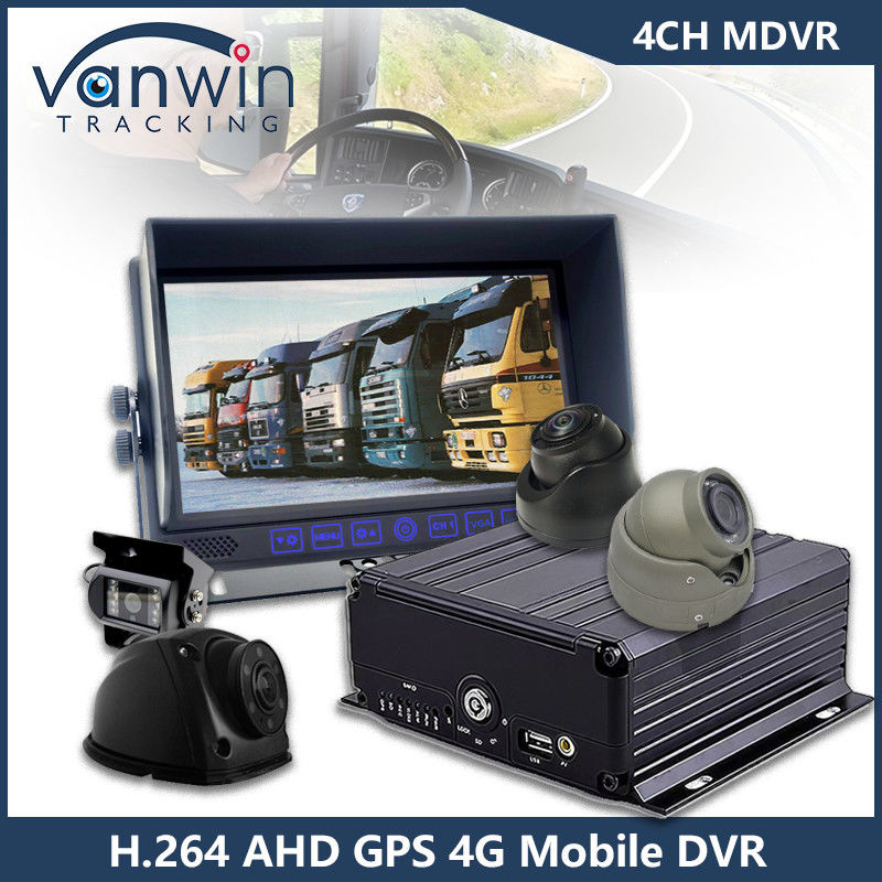 4CH GPS 4G WiFi Mobile DVR Full HD 1080P Car Camera HDD Mdvr Para ônibus Van Veículo de caminhão