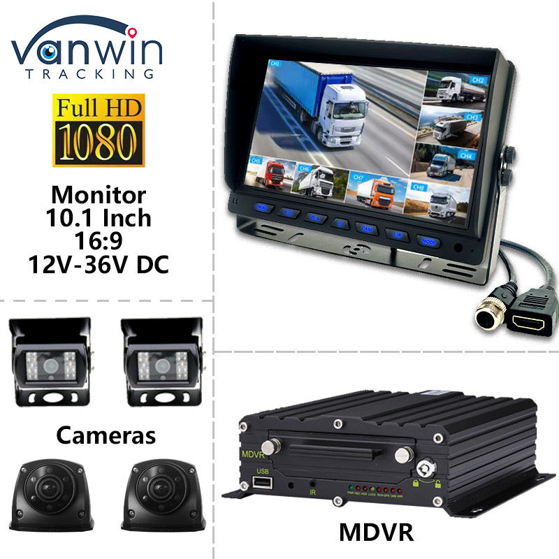 10.1 polegada AHD Car Screen Display 8CH MDVR Camera 1080P Color TFT Car Monitor Systems
