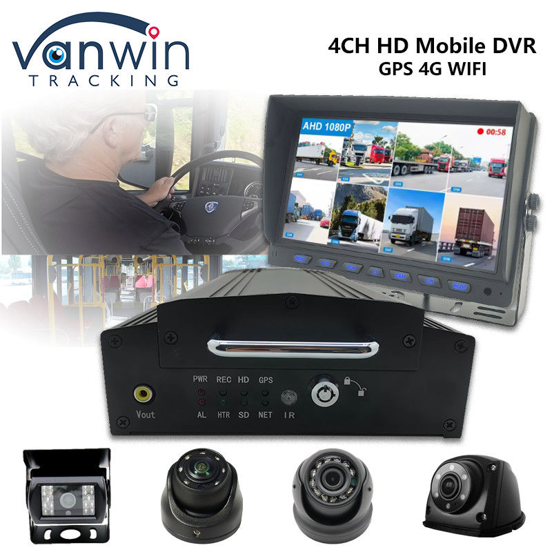 4 canais HDD SSD DVR móvel 1080P 4G WiFi GPS MDVR Veículo Câmera Automóvel Sistema de CCTV
