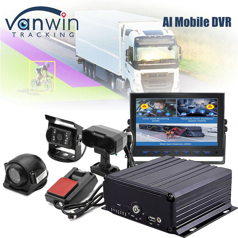 4CH 1080P AI Função DVR móvel ADAS DMS Kit DVR 4G GPS SD HDD MDVR Sistemas Veículo