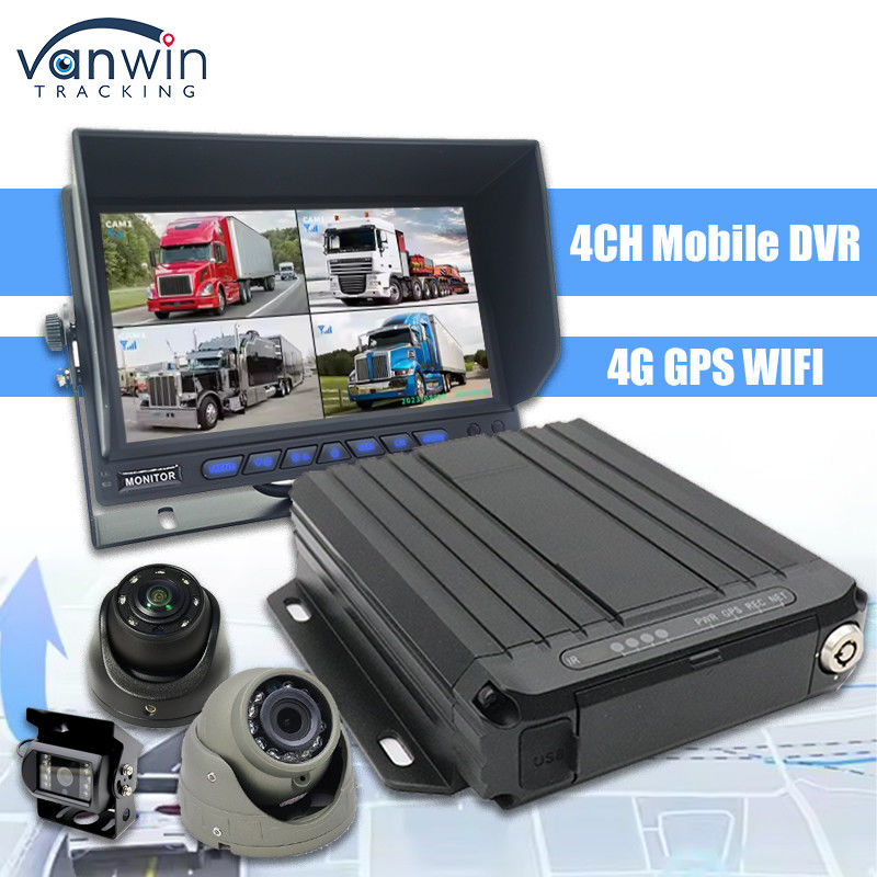 OEM ODM Real Time 4CH GPS DVR móvel com 4G 1080P WiFi Dual SD Card MDVR para ônibus