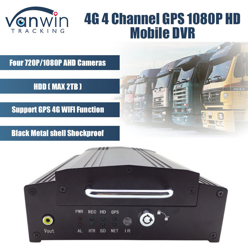 4CH 4G HDD DVR móvel GPS Wi-Fi Vídeo ao vivo carro CCTV DVR caminhão Sistema Cmsv6