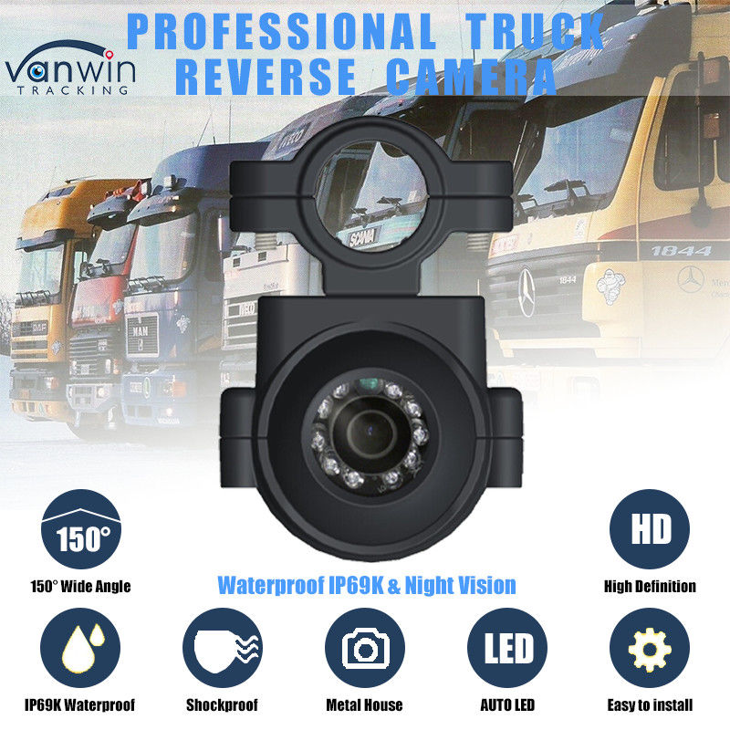 AHD 1080P IP69K Câmera de visão lateral com visão noturna Câmera de vigilância de veículos para ônibus e caminhões