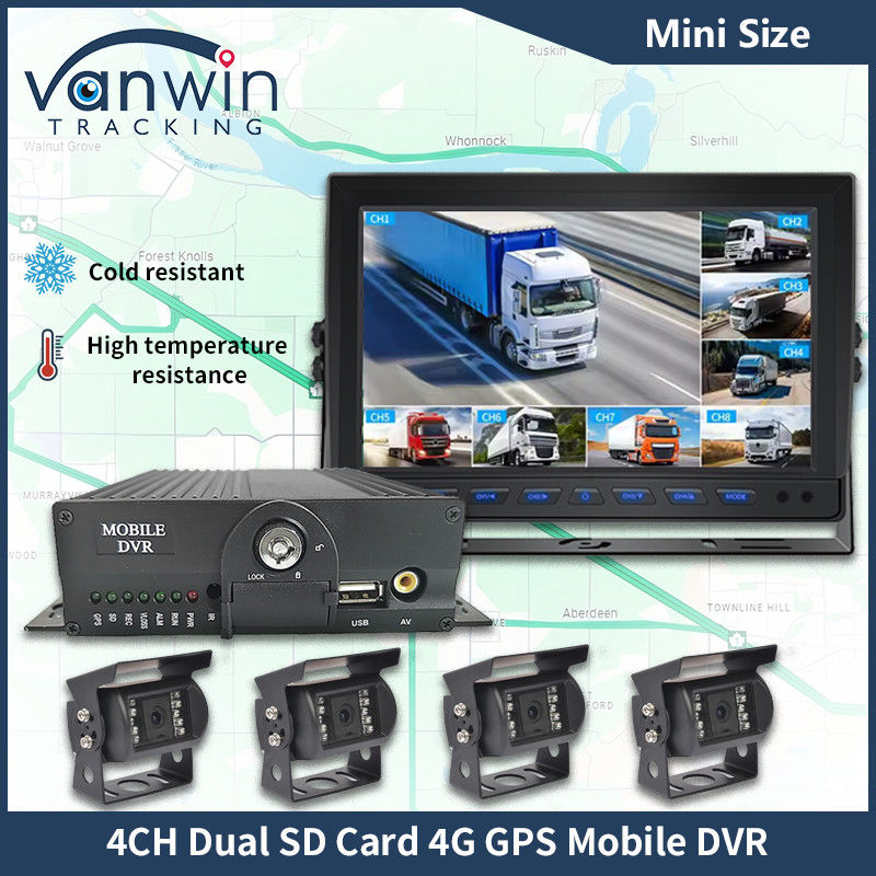 H.265 4CH Full HD Mobile DVR Live Stream Blackbox Recorder 4G Wifi GPS CCTV de veículo