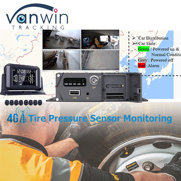 AHD 1080P Suporte ao nível de óleo e monitoramento da pressão dos pneus Gravador de vídeo de 8 canais MDVR para caminhão/veículo de logística