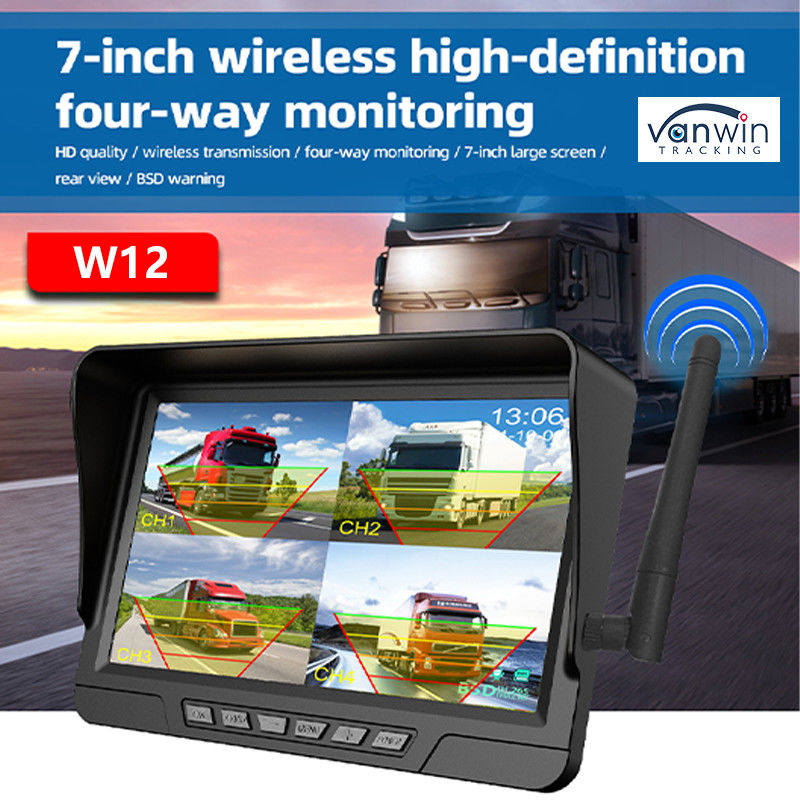 Kit de câmera solar de monitoramento de carro sem fio de 7 polegadas com câmera sem fio de segurança de CCTV IP68
