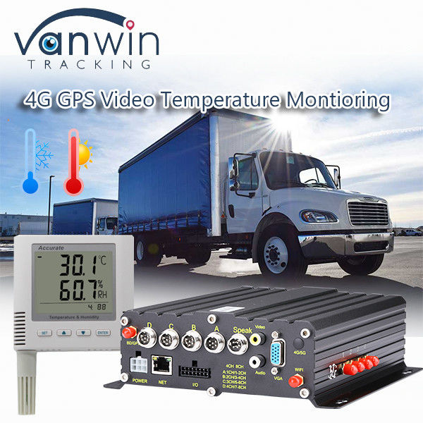 Sistema de monitorização de temperatura de caminhão congelador 4G Veículo GPS MDVR tudo em uma solução