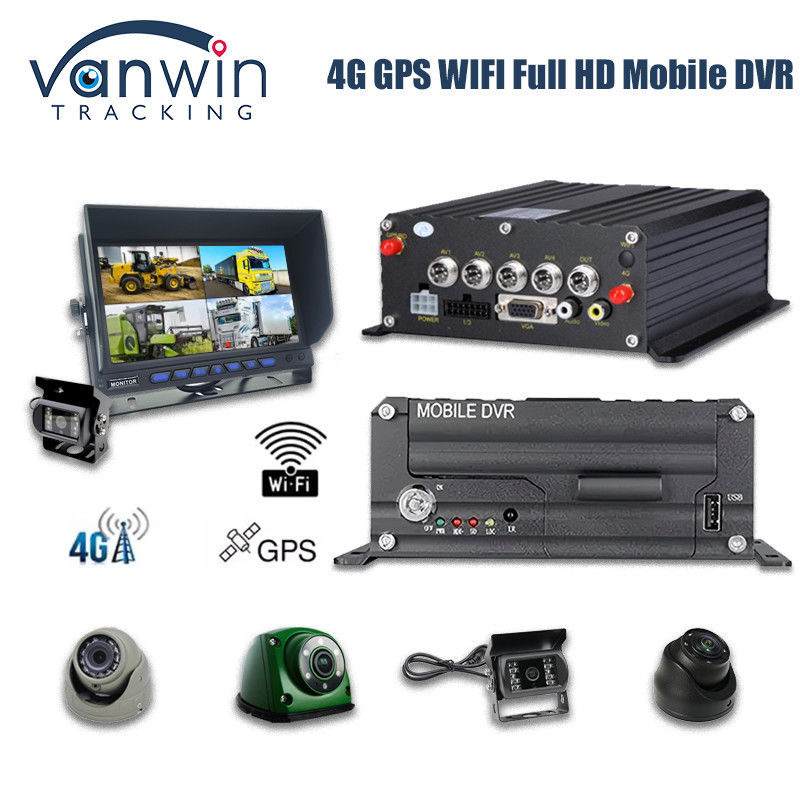 4CH 1080P HDD DVR móvel 4G GPS monitoramento em tempo real e rastreamento dispositivo de armazenamento de dados