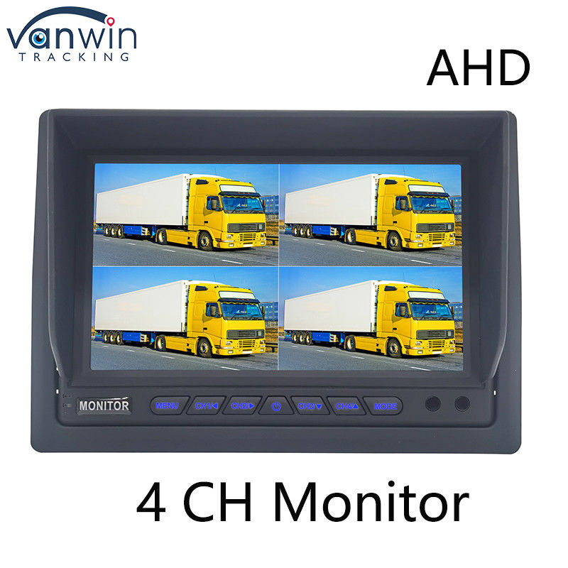AHD Monitor 4 Canal 7 polegadas Full HD1080P MDVR Split Display Monitor de carro para veículo