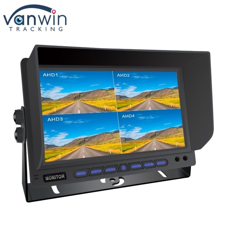 Sistema de monitorização de exibição de veículos de 7 polegadas AHD Quad-Channel Split Car Monitor